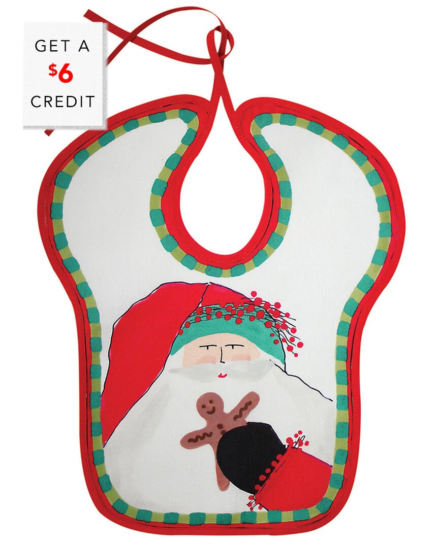 Vietri Old St. Nick Baby Bib In Multicolor