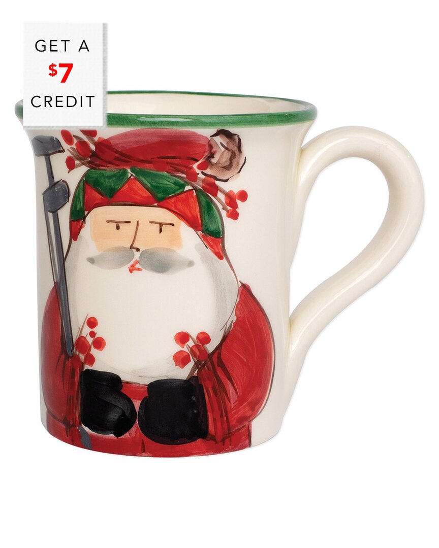 Vietri Old St. Nick Golfing Mug With $7 Credit In Multicolor