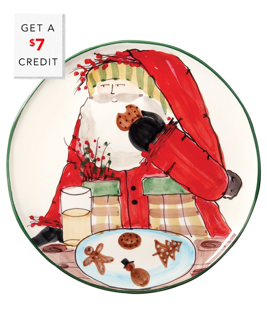Vietri Old St. Nick Cookie Plate With $7 Credit In Multicolor