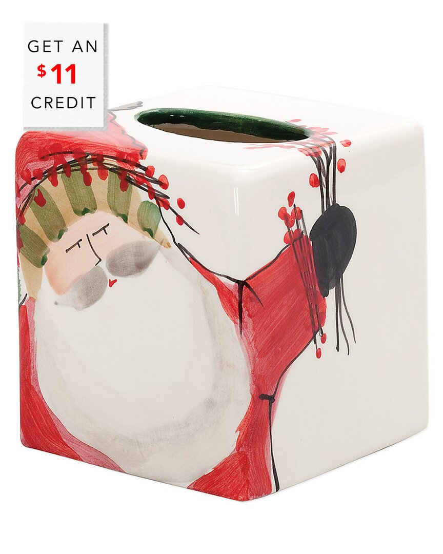 Shop Vietri Old St. Nick Tissue Box With $11 Credit In Multi
