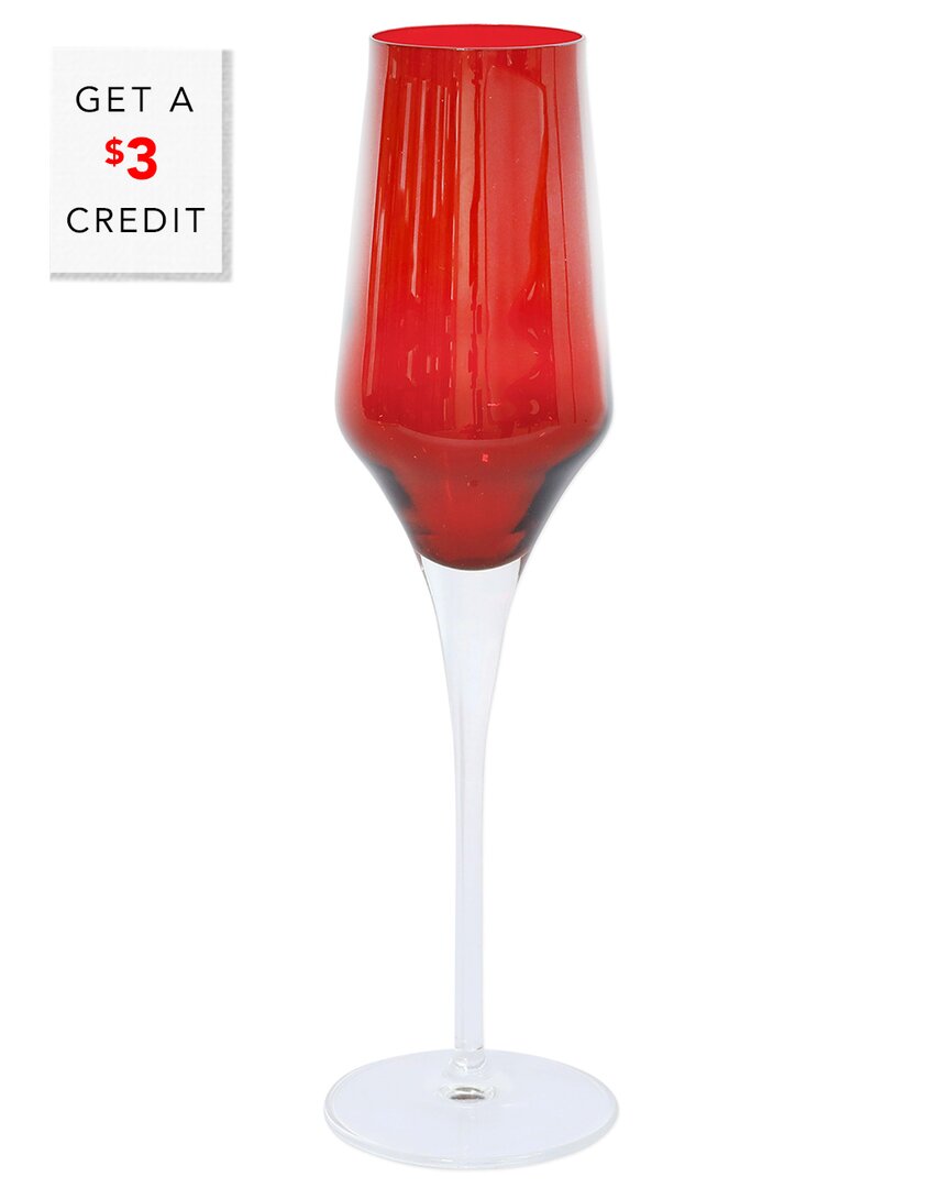 Shop Vietri Contessa Champagne Glass With $3 Credit In Red