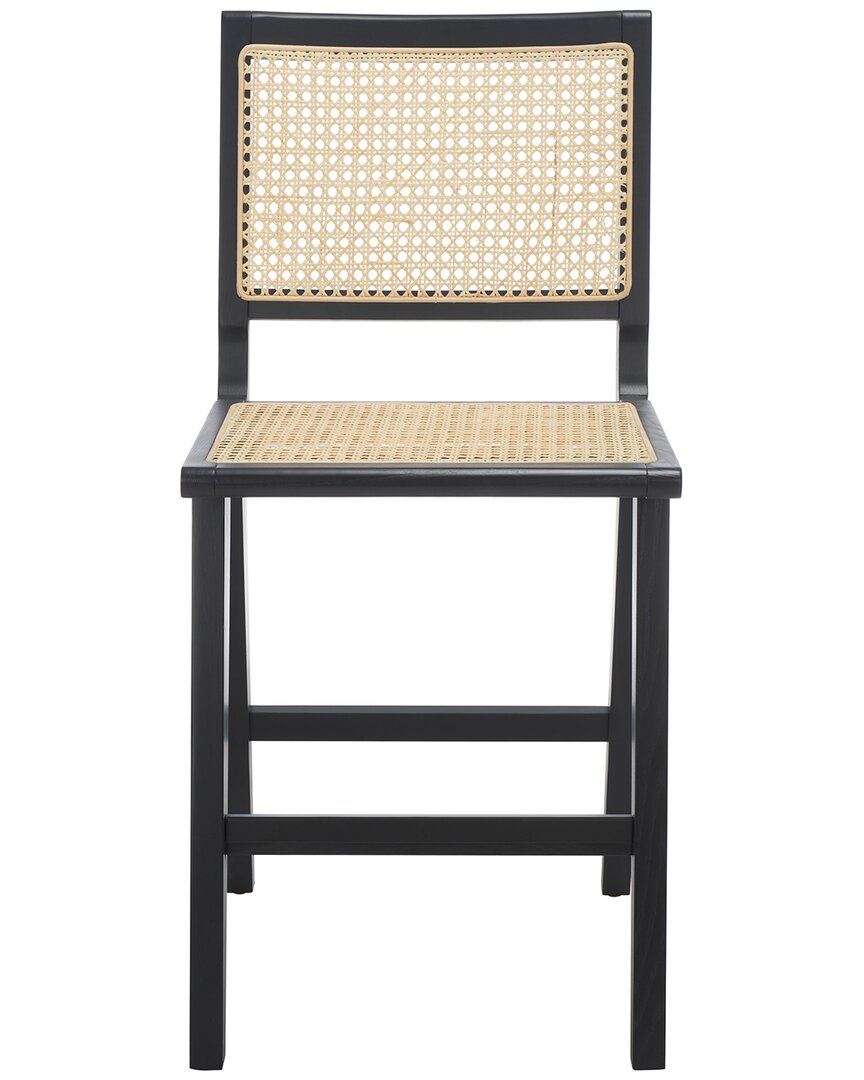 Safavieh Couture Hattie French Cane Counter Stool In Black