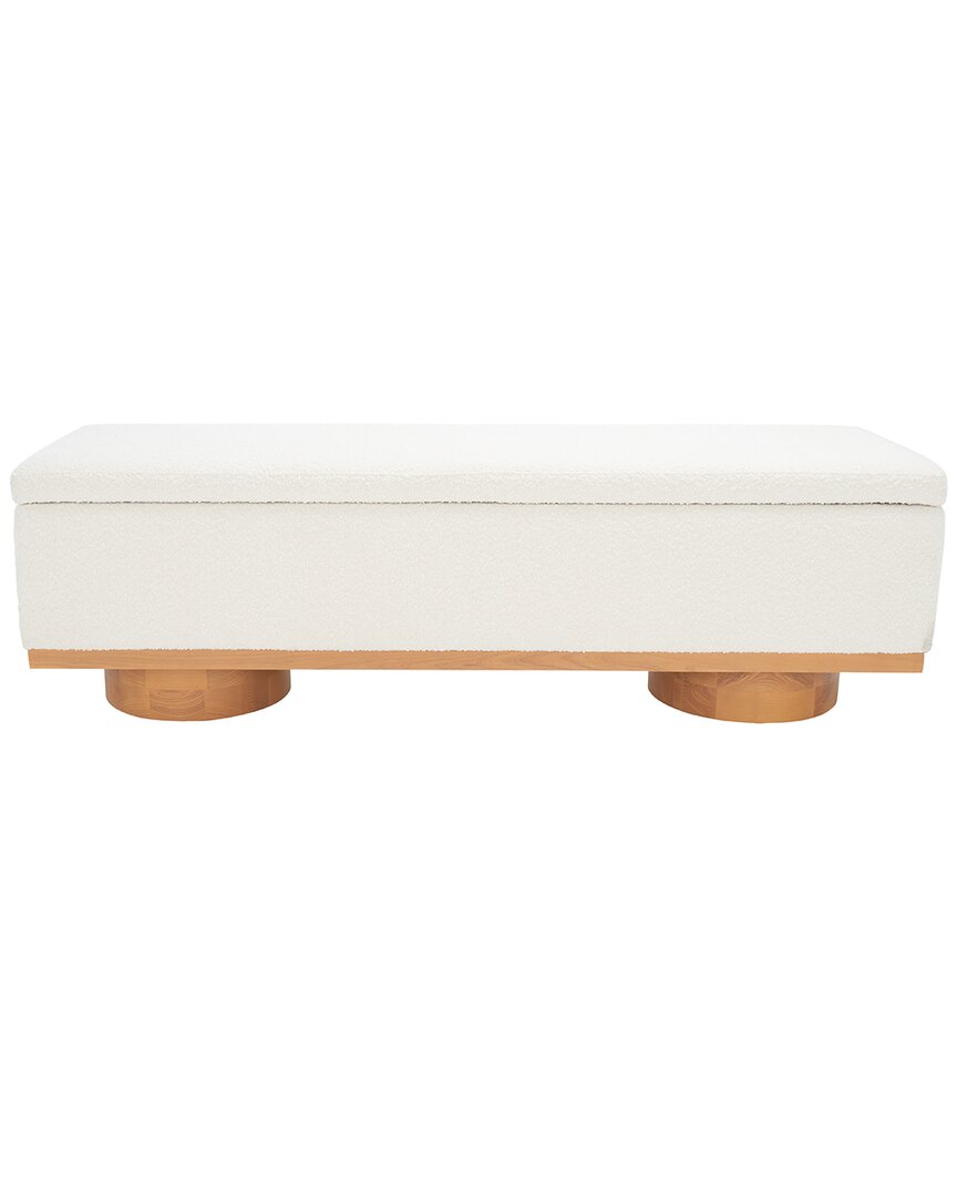 Safavieh Couture Vianna Boucle Bench In White