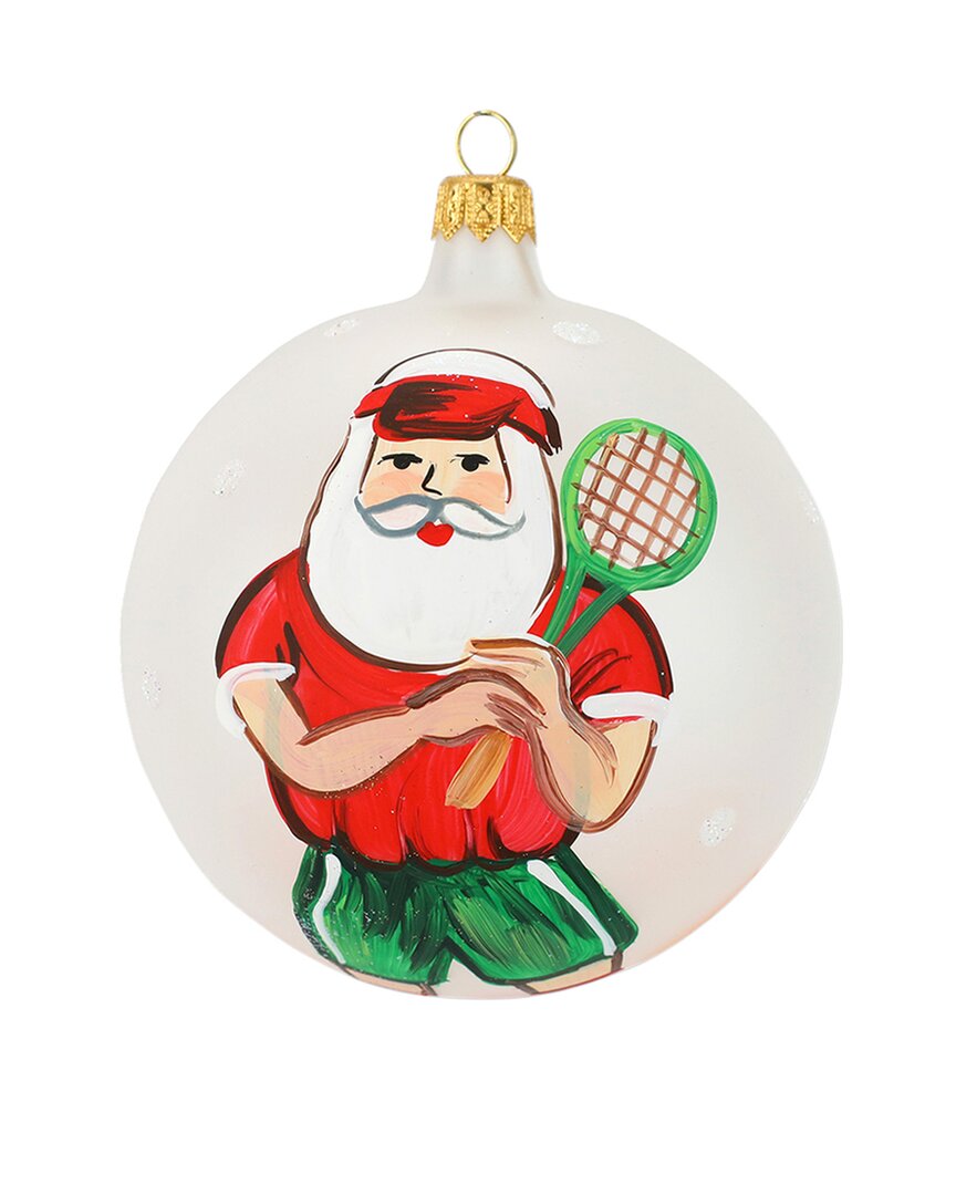 Vietri Old St. Nick Bicycle Ornament In Multicolor