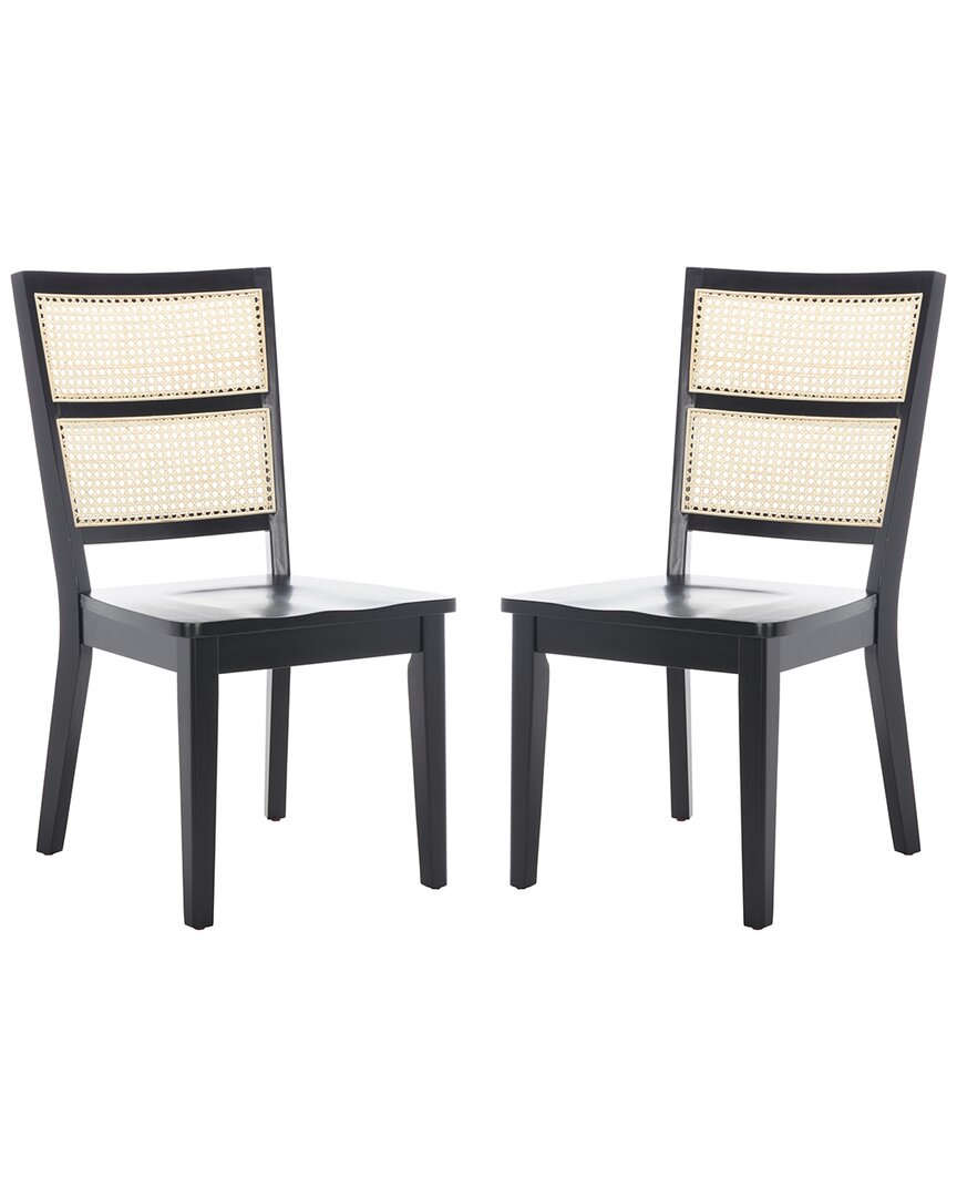 Safavieh Set Of 2 Toril Dining Chairs In Black