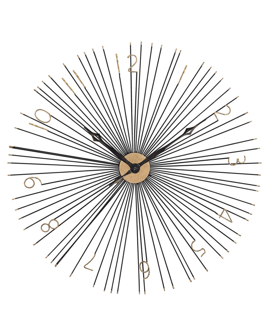 Artistic Home & Lighting Shock Front 36in Metal Wall Clock In Black