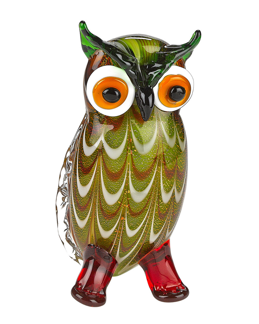 Badash Crystal Murano Style Art Glass Owl