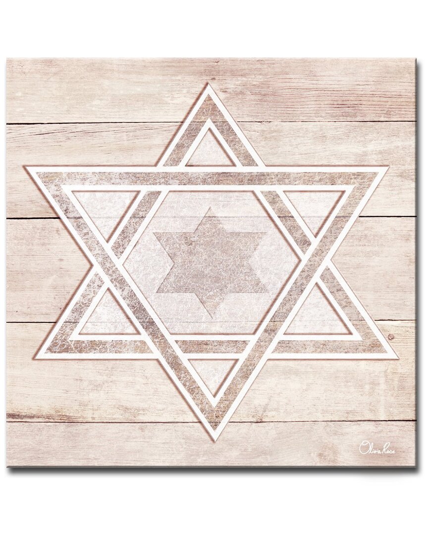 Ready2hangart Star Of David Iii Wrapped Canvas Wall Art By Olivia Rose