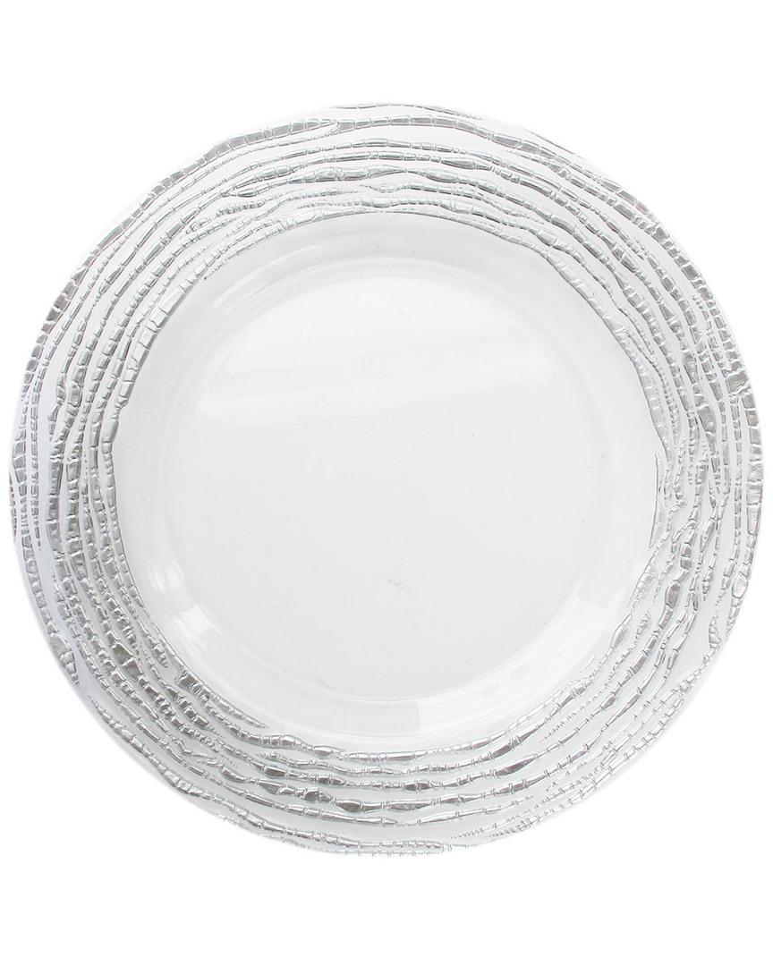 Jay Imports American Atelier Arizona Silver/clear Charger Plate