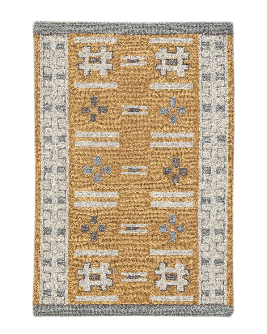 Obeetee Freya Wool Rug In Gold