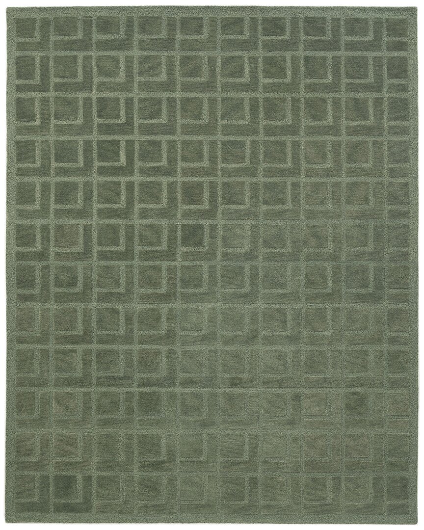 Obeetee Hand Tufted Jaipur Wool Rug In Green