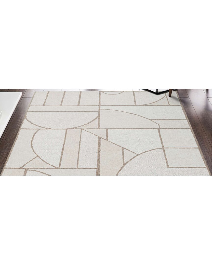 Obeetee Mid-century Wool Rug In Neutral