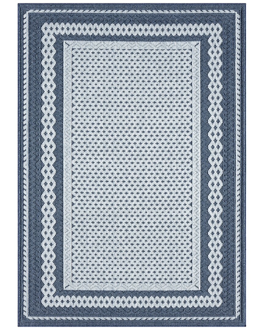 Obeetee Power Loomed Nimes Rug In Blue