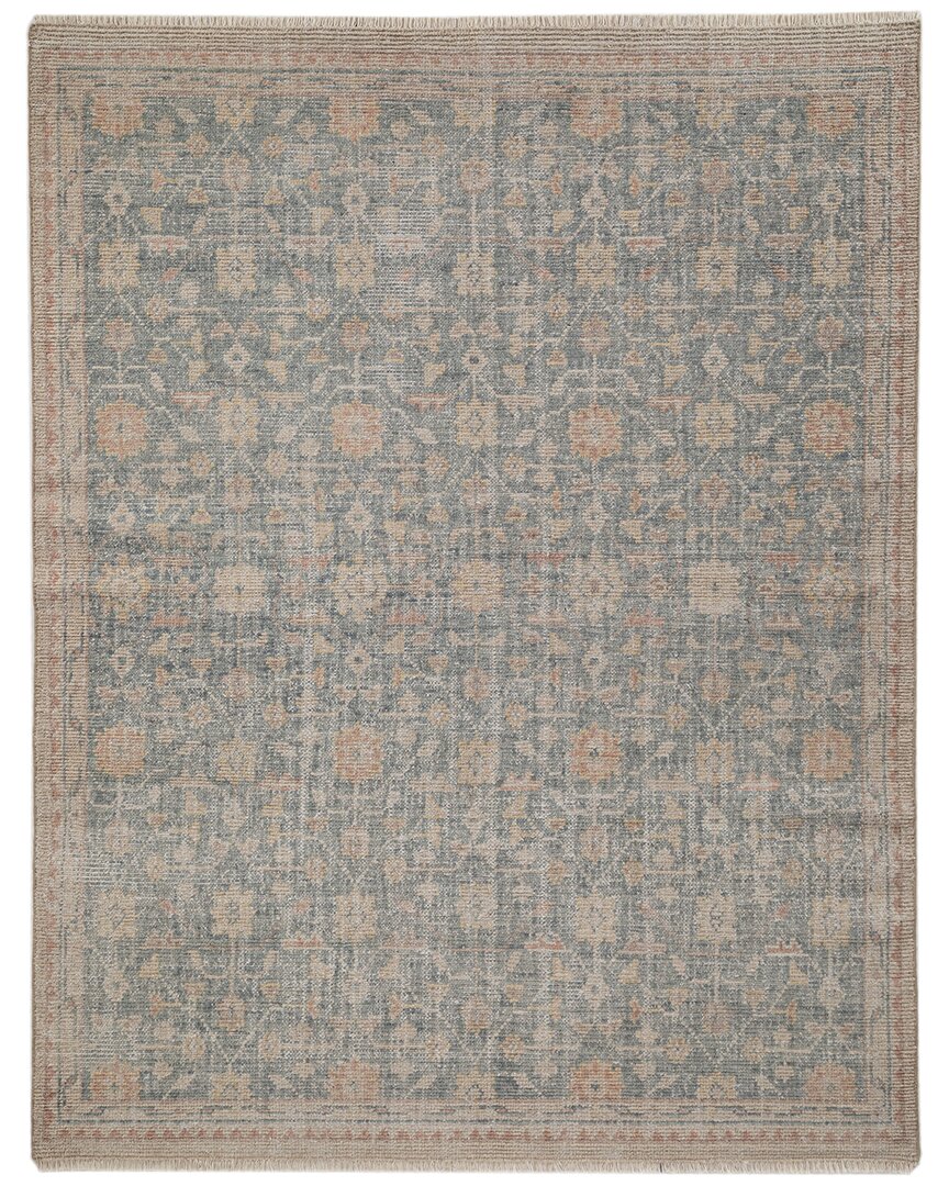 Obeetee Hand Knotted Palace Wool Rug In Gray