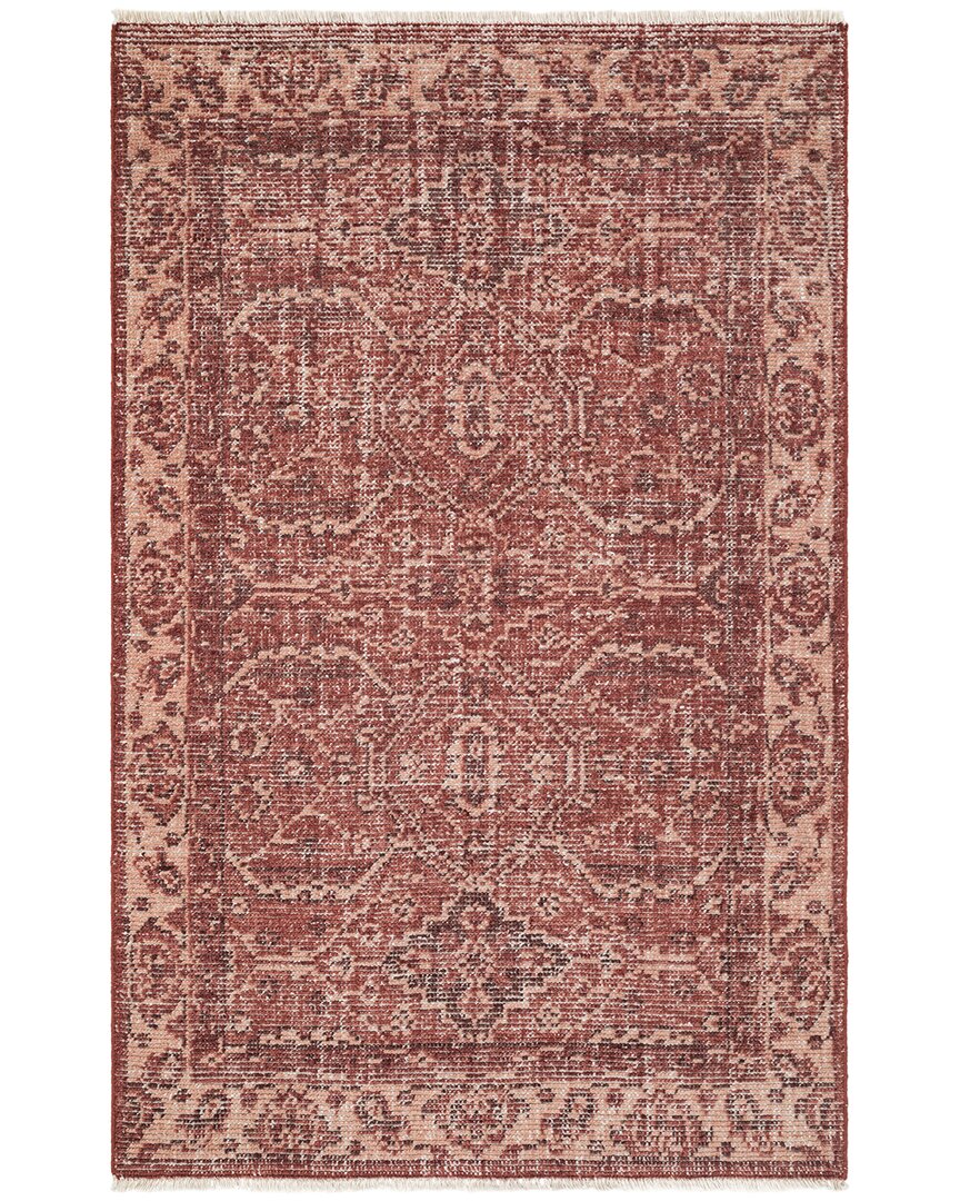 Obeetee Hand Knotted Palace Wool Rug In Red