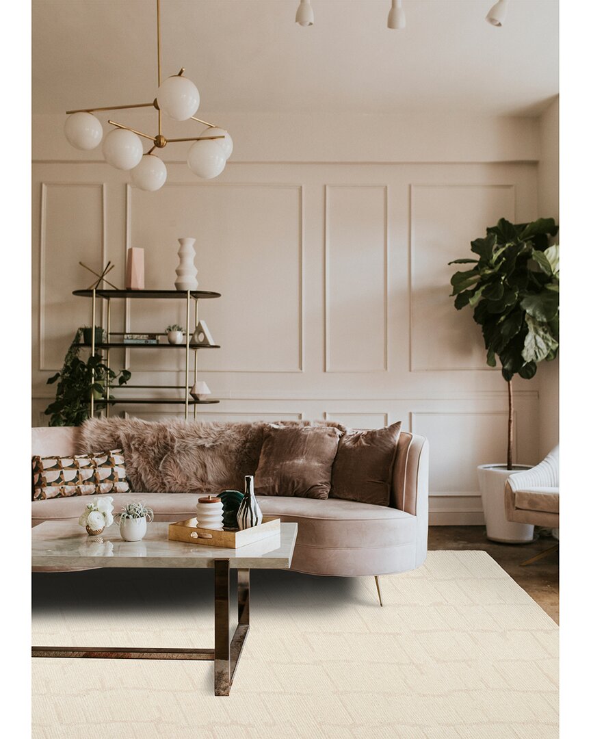 Obeetee Shadows Wool Rug In White