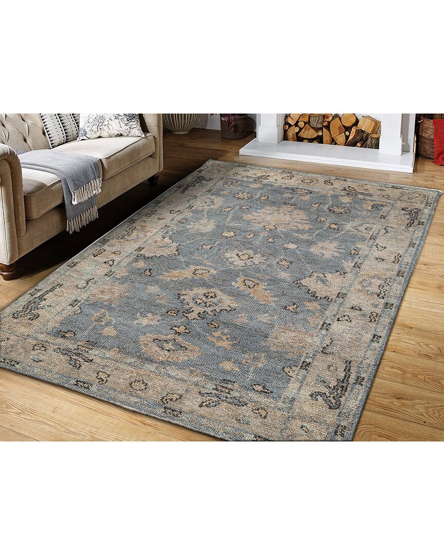 Obeetee Shirin Wool Rug In Blue