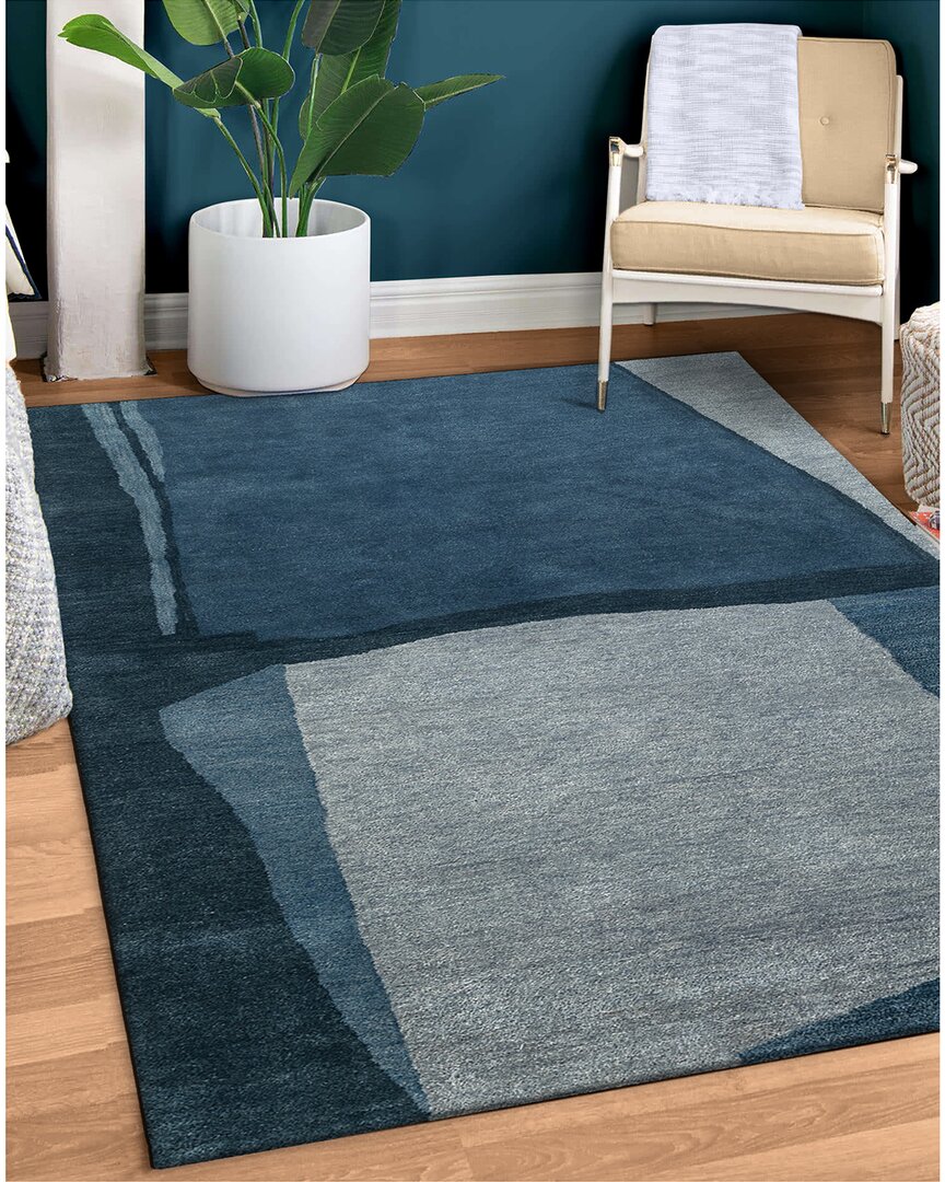 Obeetee Salina Wool Rug In Blue