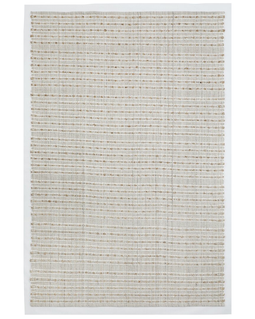 Obeetee Flatweave Sona Jute Rug In White
