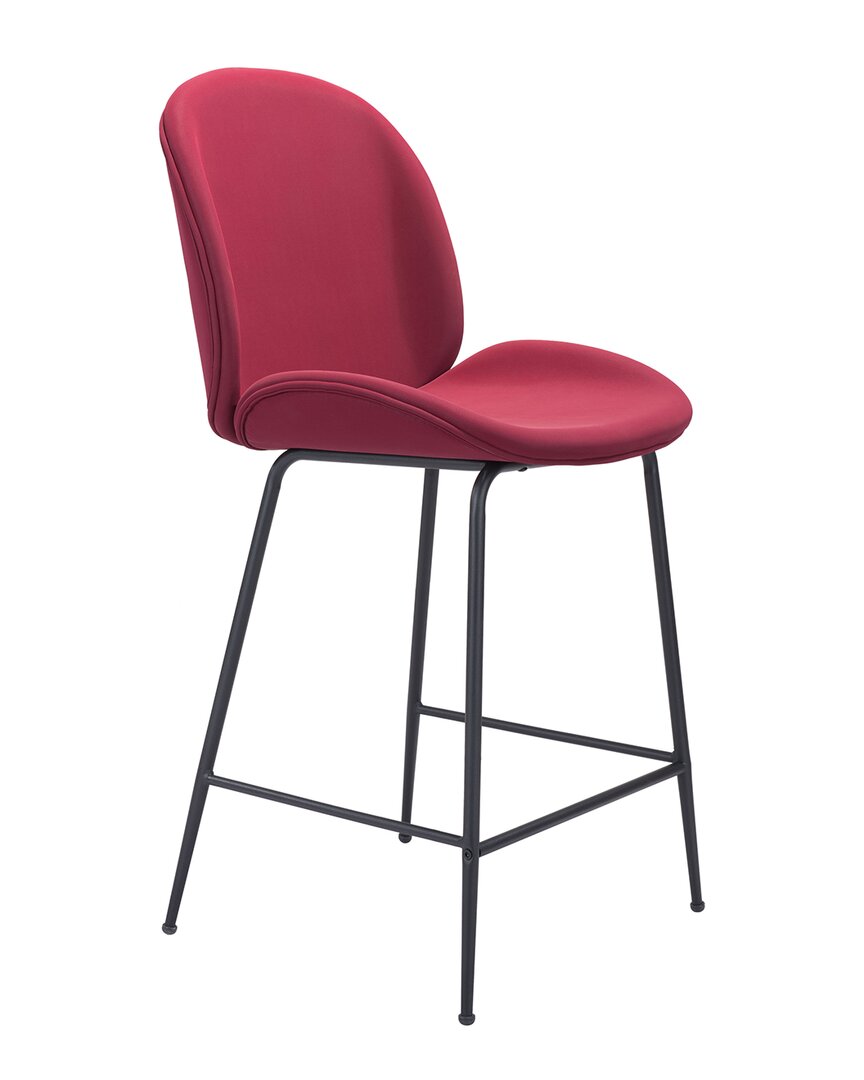 Zuo Modern Miles Counter Chair In Red
