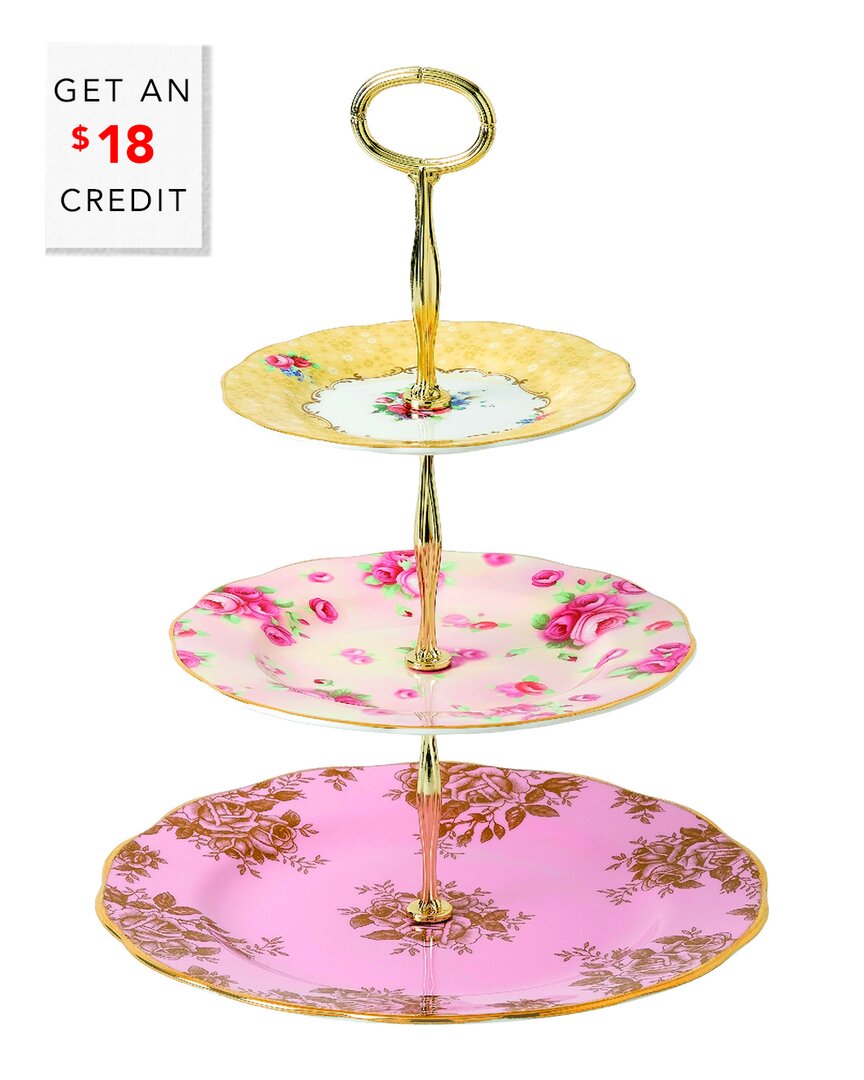 ROYAL ALBERT ROYAL ALBERT 100 YEARS 3-TIER CAKE STAND WITH $18 CREDIT