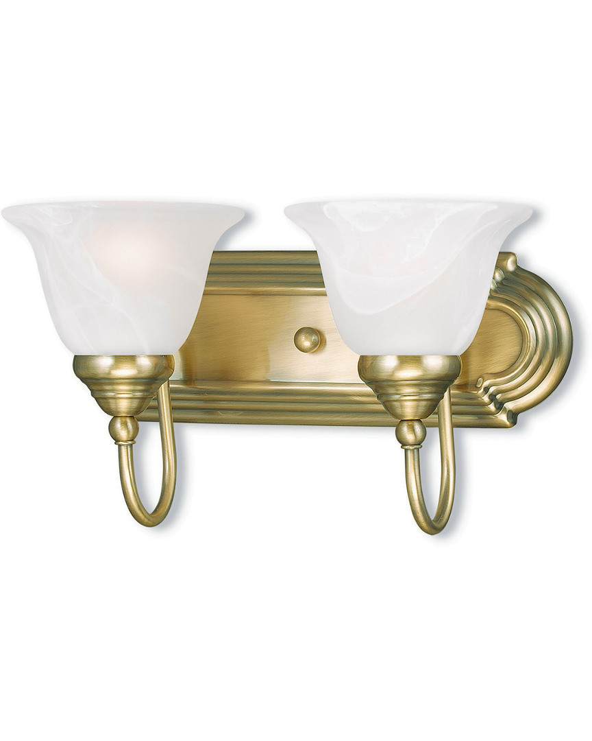 Livex Lighting Livex Belmont 2-light Antique Brass Bath-light