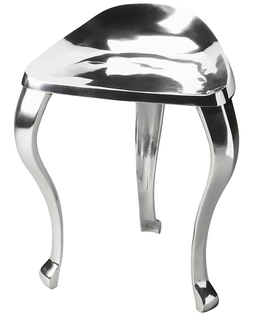 Butler Specialty Company Tripod Metal 16.25in Stool In Silver
