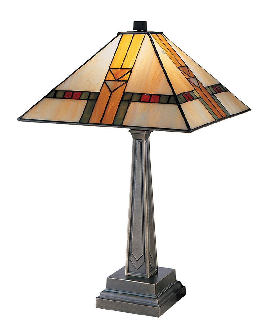 Dale Tiffany Edmund Mission Table Lamp In Multi