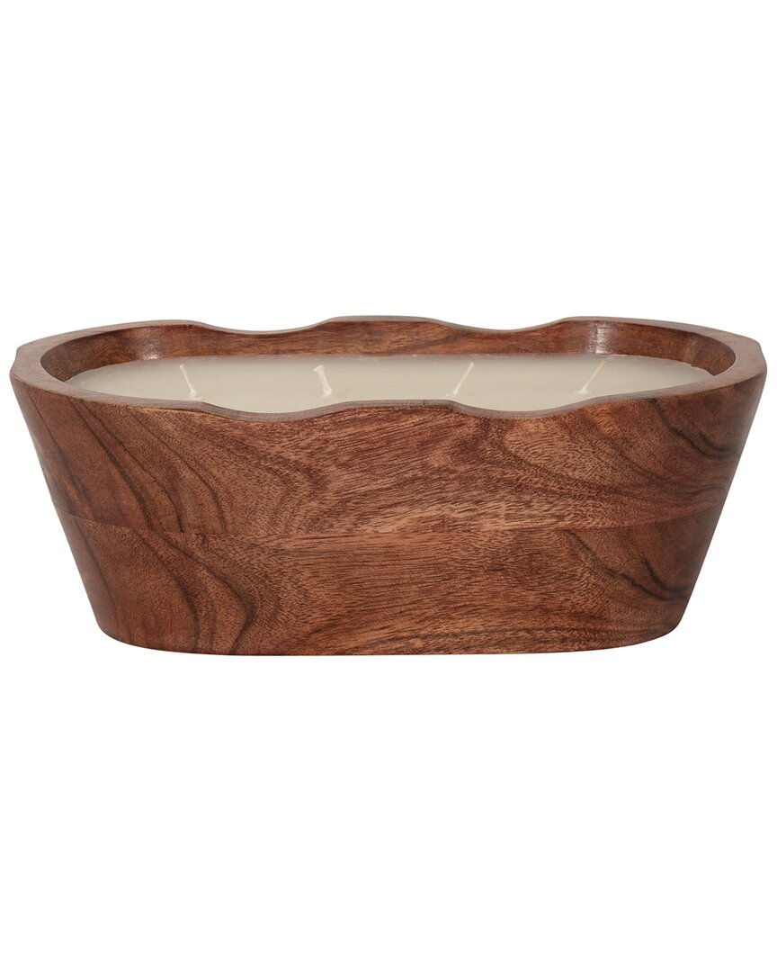 Sagebrook Home 9in 19oz Vanilla Oval Bowl Candle In Brown