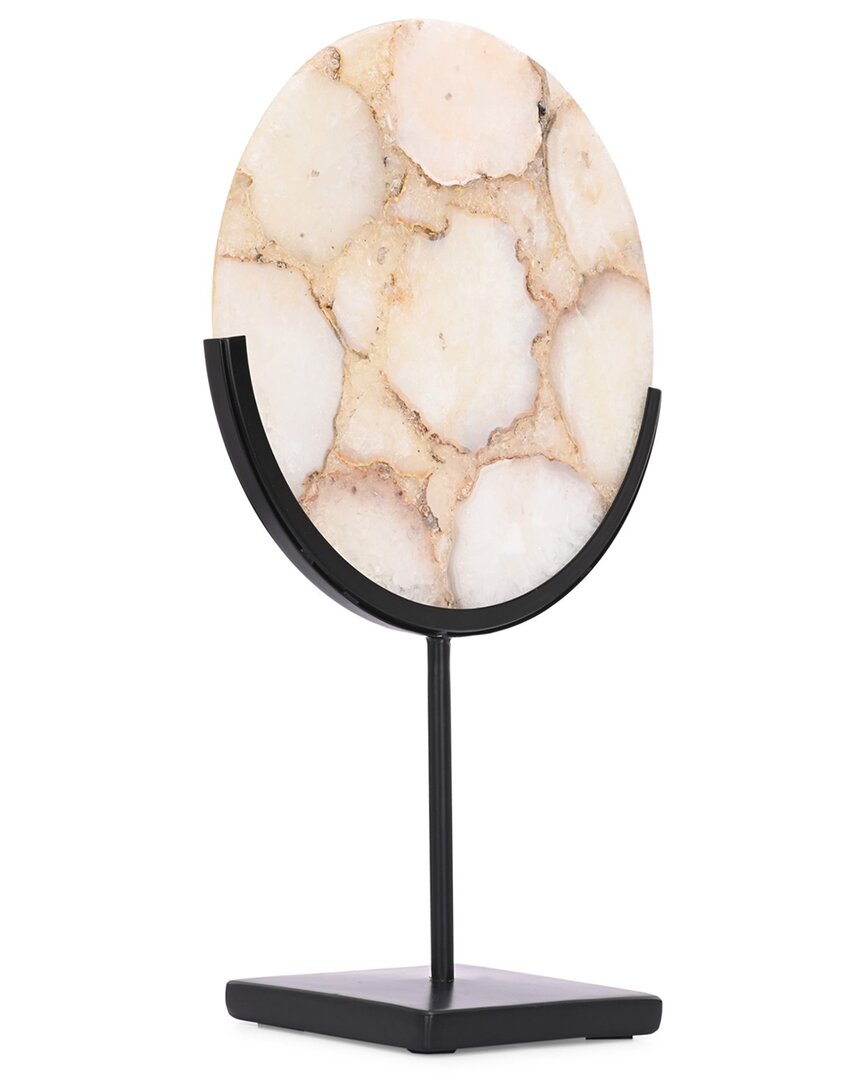 Sagebrook Home 17x10 Agate Disc On Stand In Black
