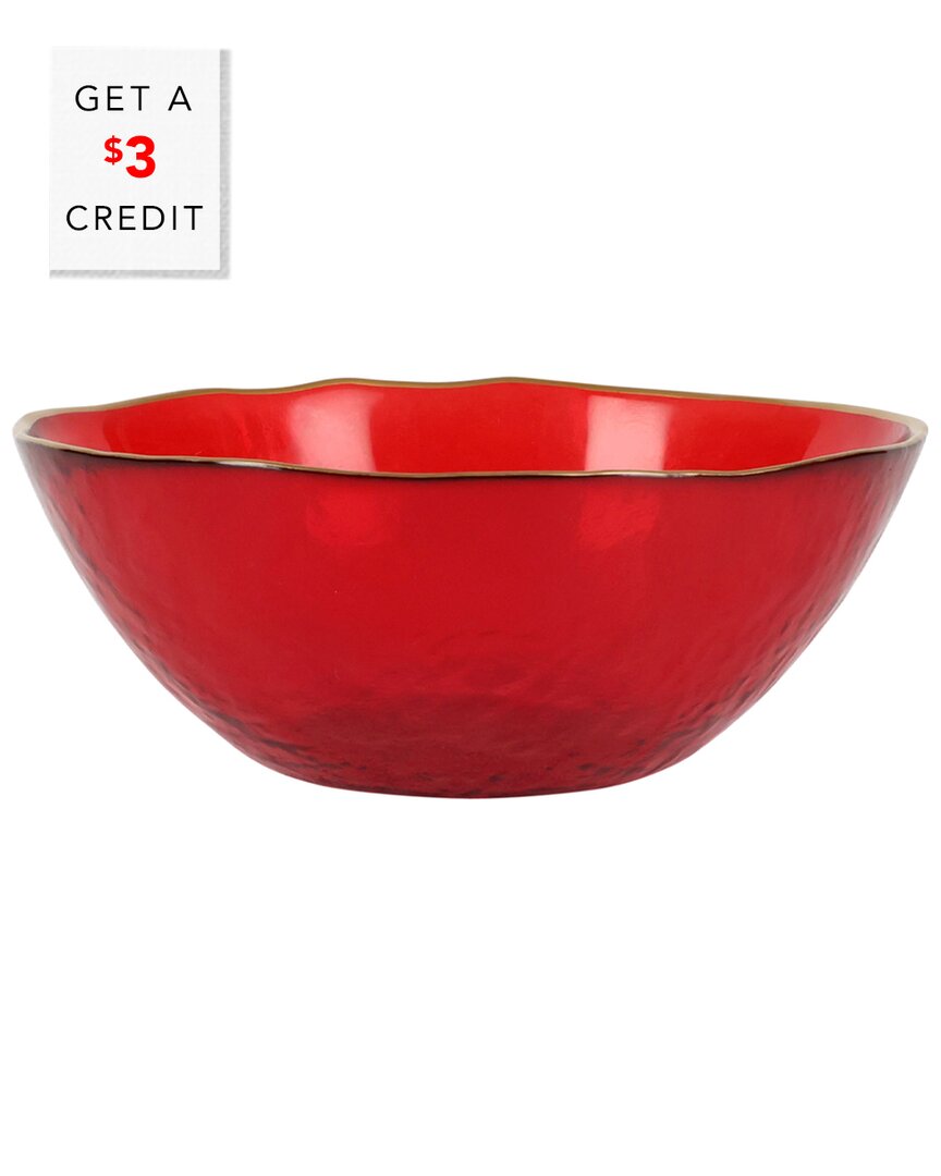 Vietri Holiday Glass Berry Bowl With $3 Credit
