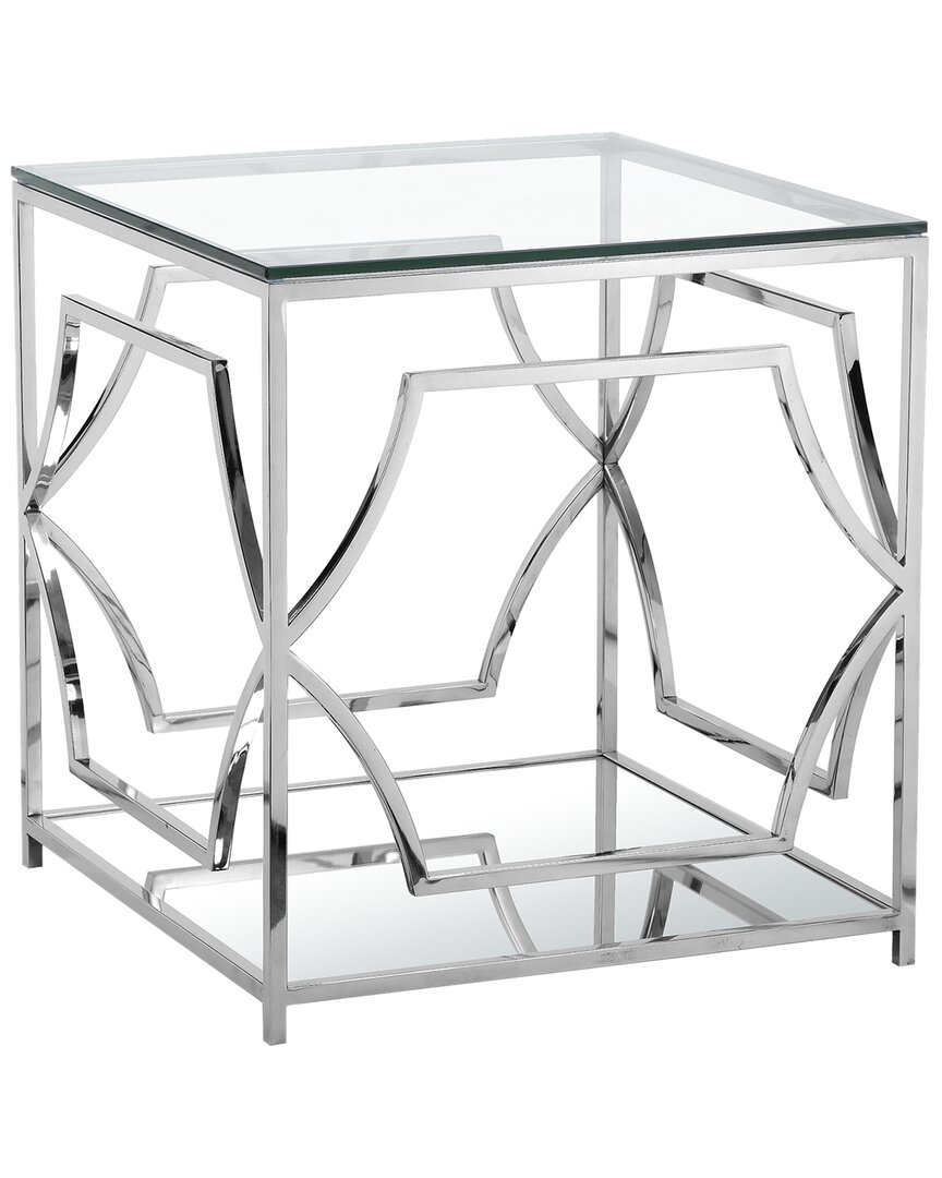 Shatana Home Edward Side Table In Silver