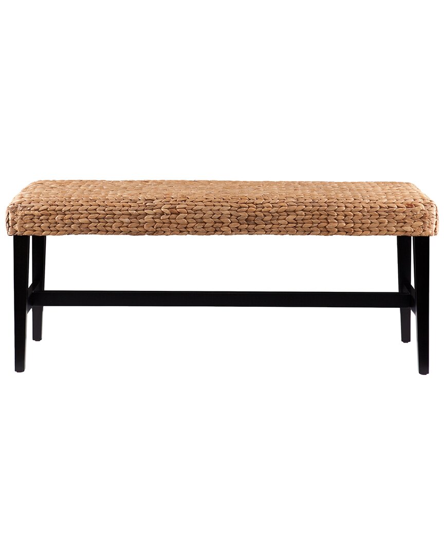Sei Furniture Standerson Entryway Bench With Woven Seat In Brown