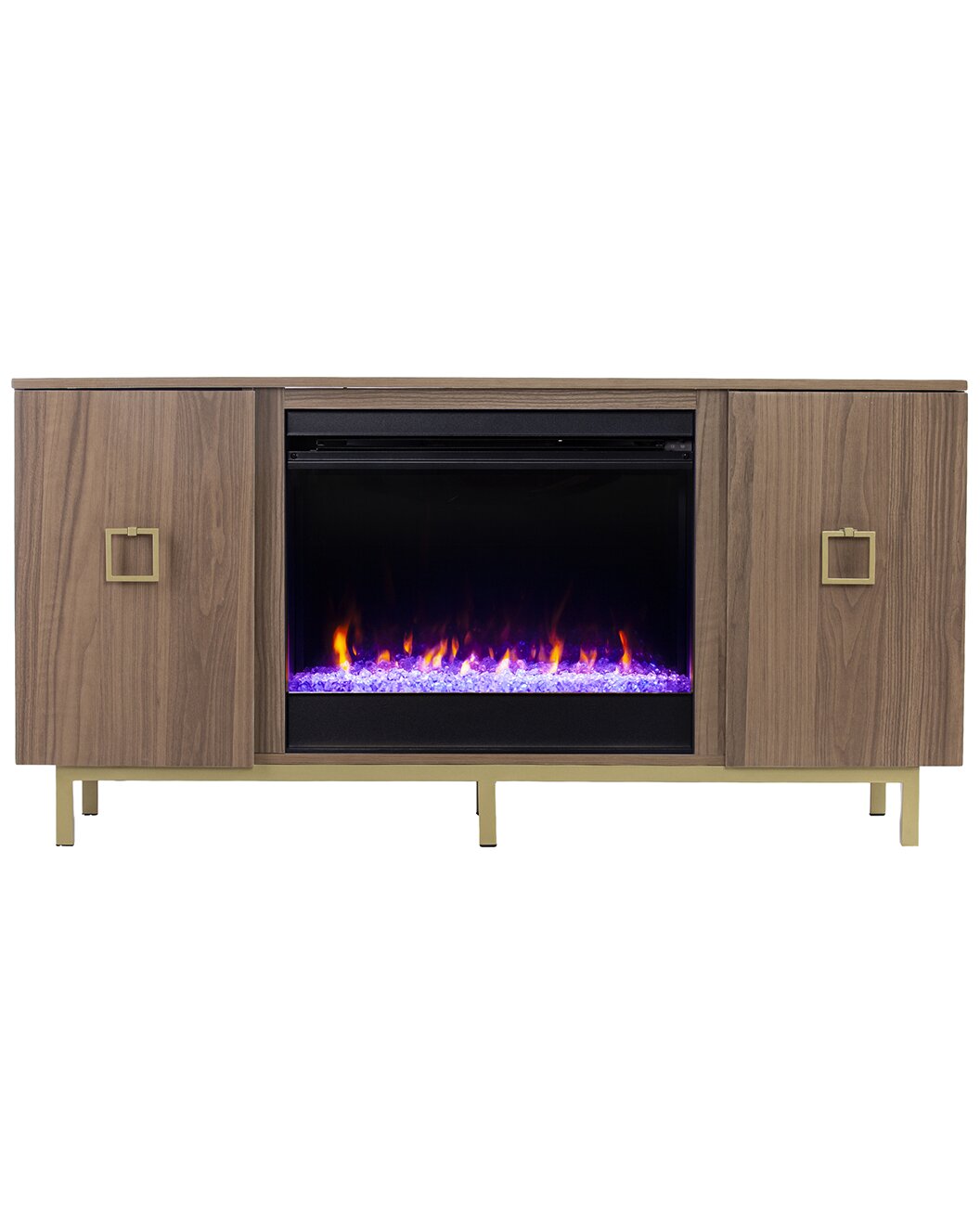 SEI Furniture Yorkville Fireplace with Media Storage