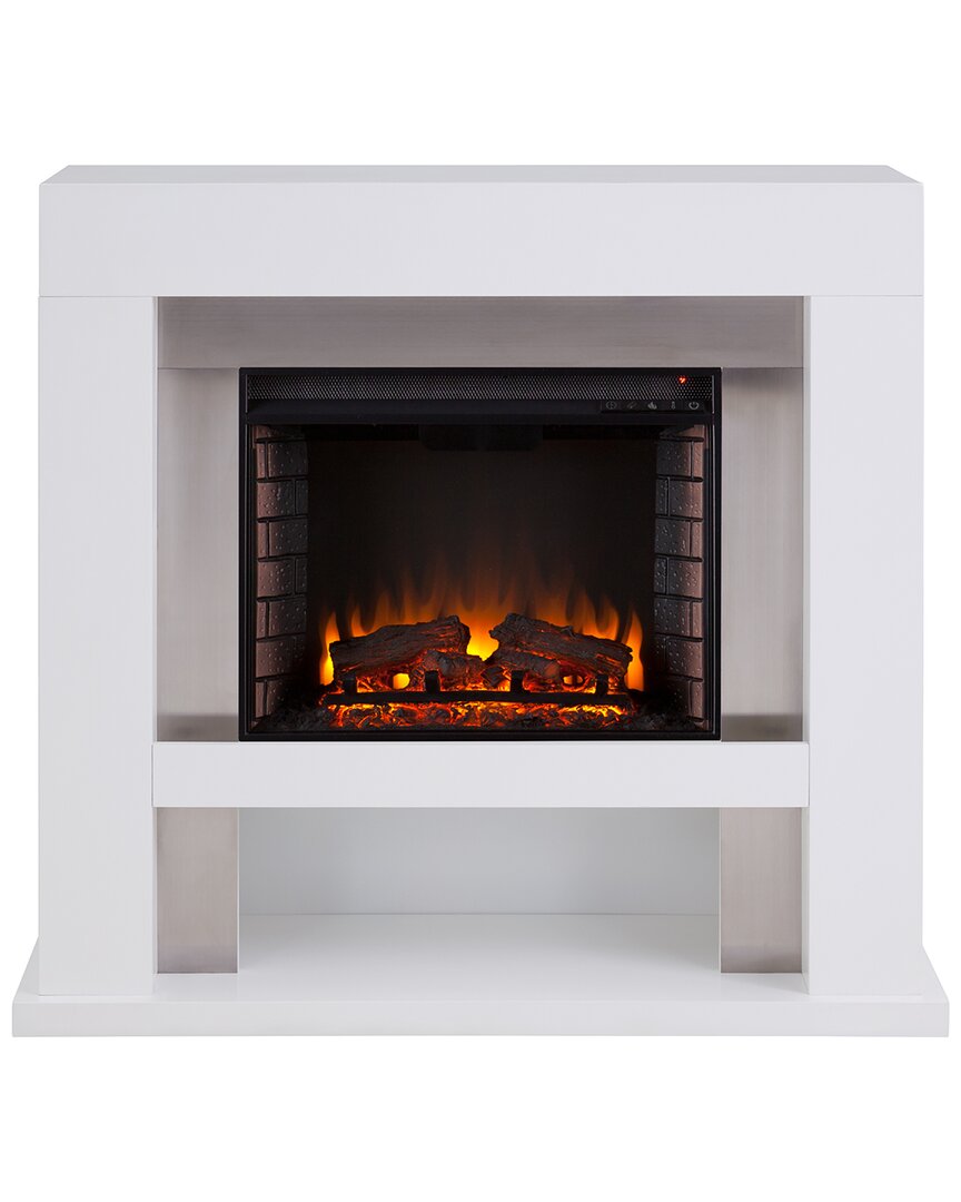 Sei Furniture Lirrington Stainless Steel Fireplace