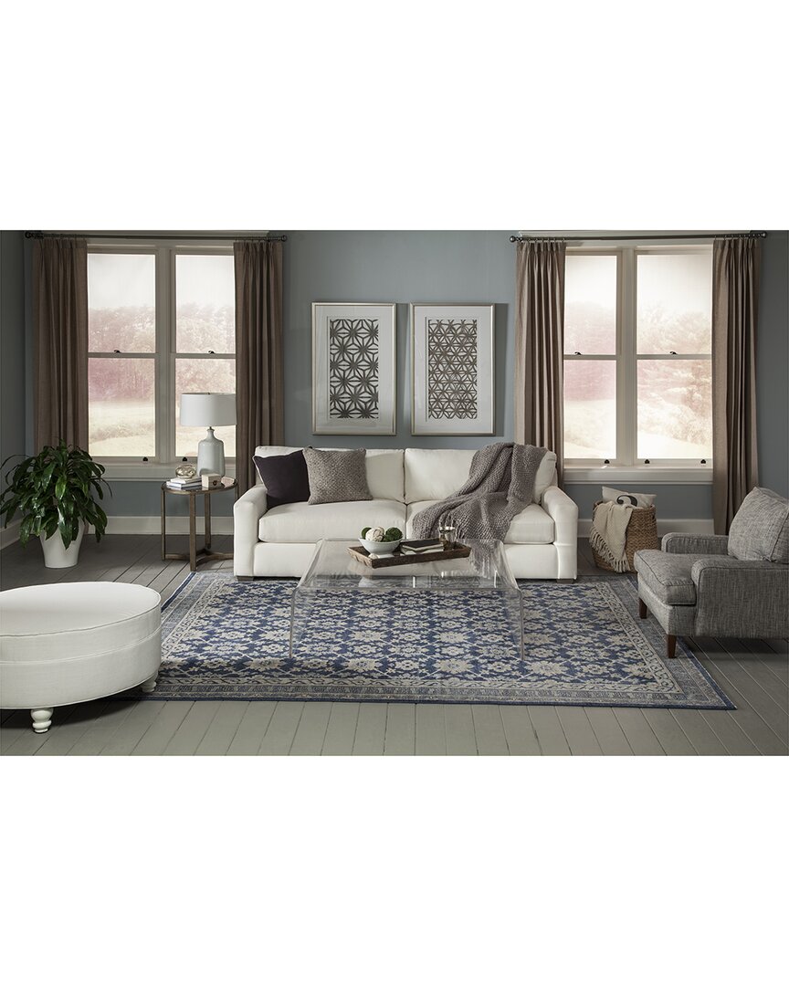 Momeni Banaras Hand Knotted Traditional Rug In Blue