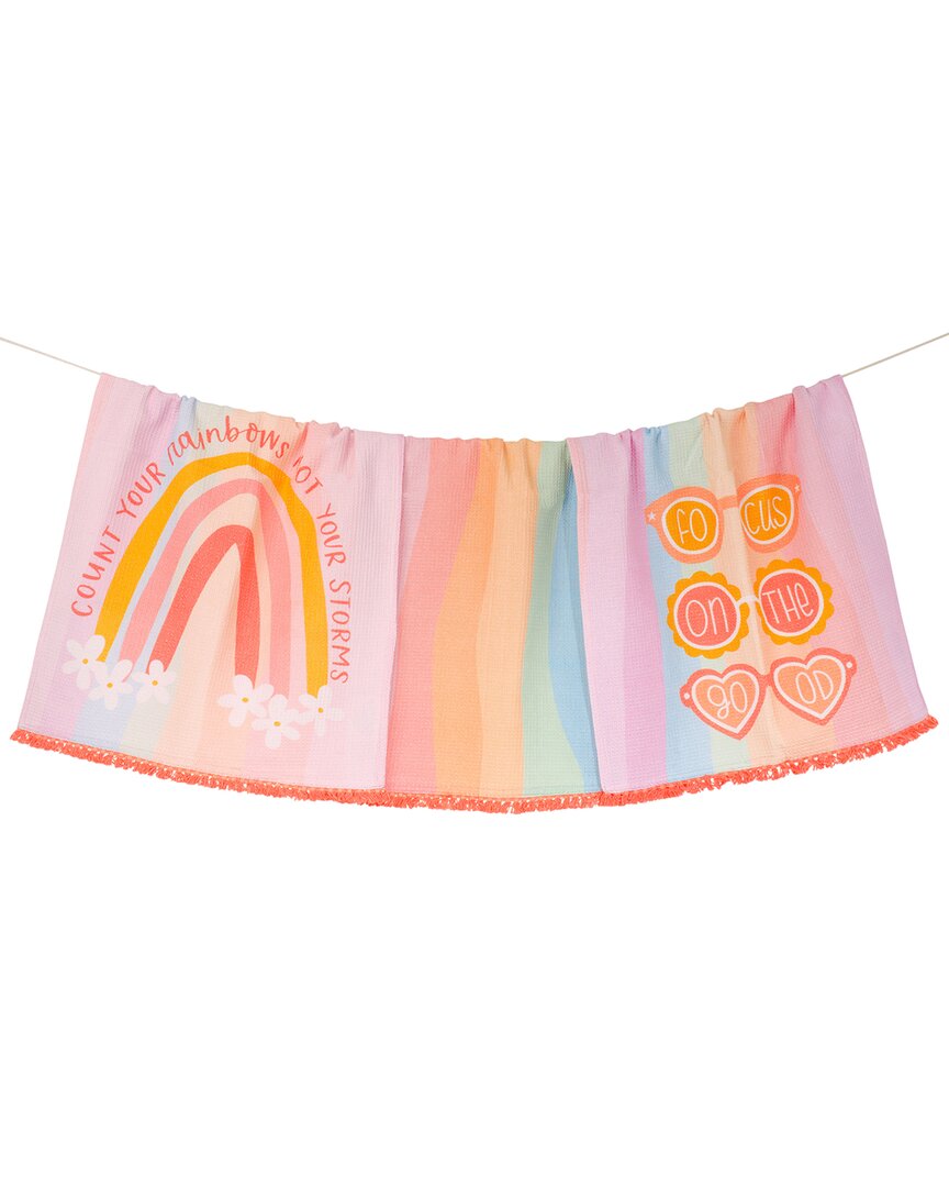 Tiramisu Count Your Rainbows Towel Set In Multi
