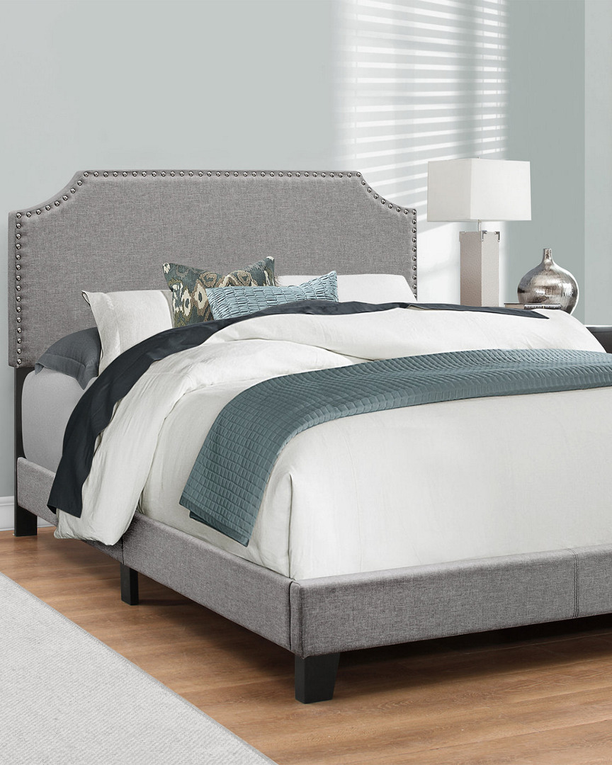 Monarch Specialties Grey Bed Frame