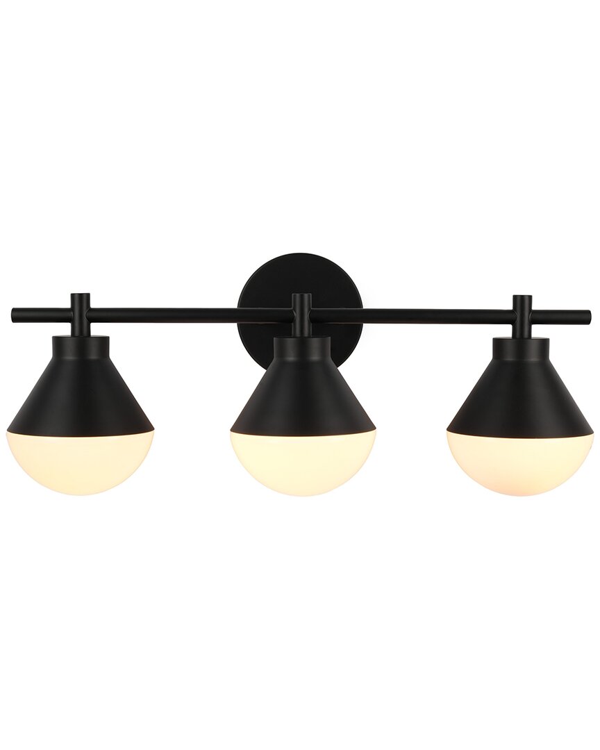 Kenroy Home Schoolhouse 3-light Vanity Light In Black