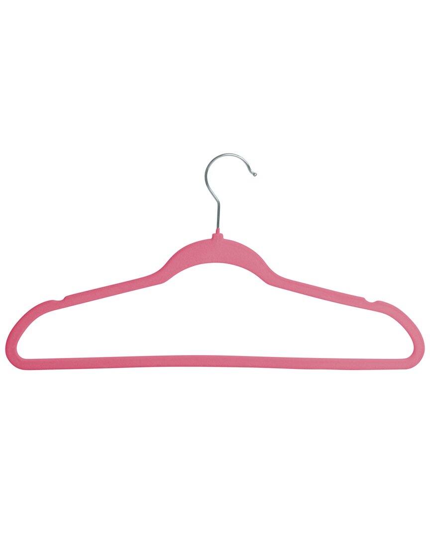 Honey-can-do 25pk Non-slip Velvet Hangers In Pink