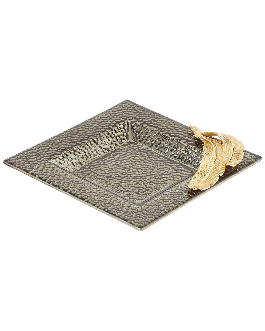 Michael Aram Gold Feather Snack Dish In Nocolor