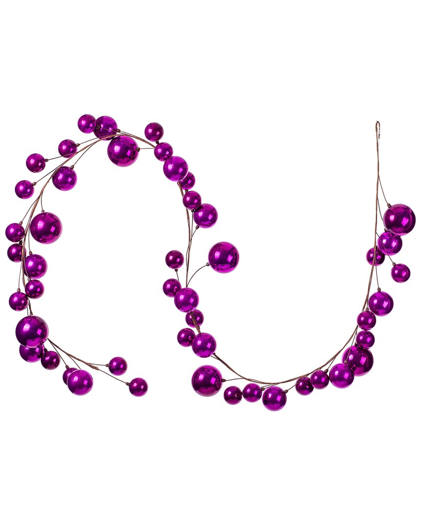 Vickerman 10ft Purple Pearl Ornament Branch