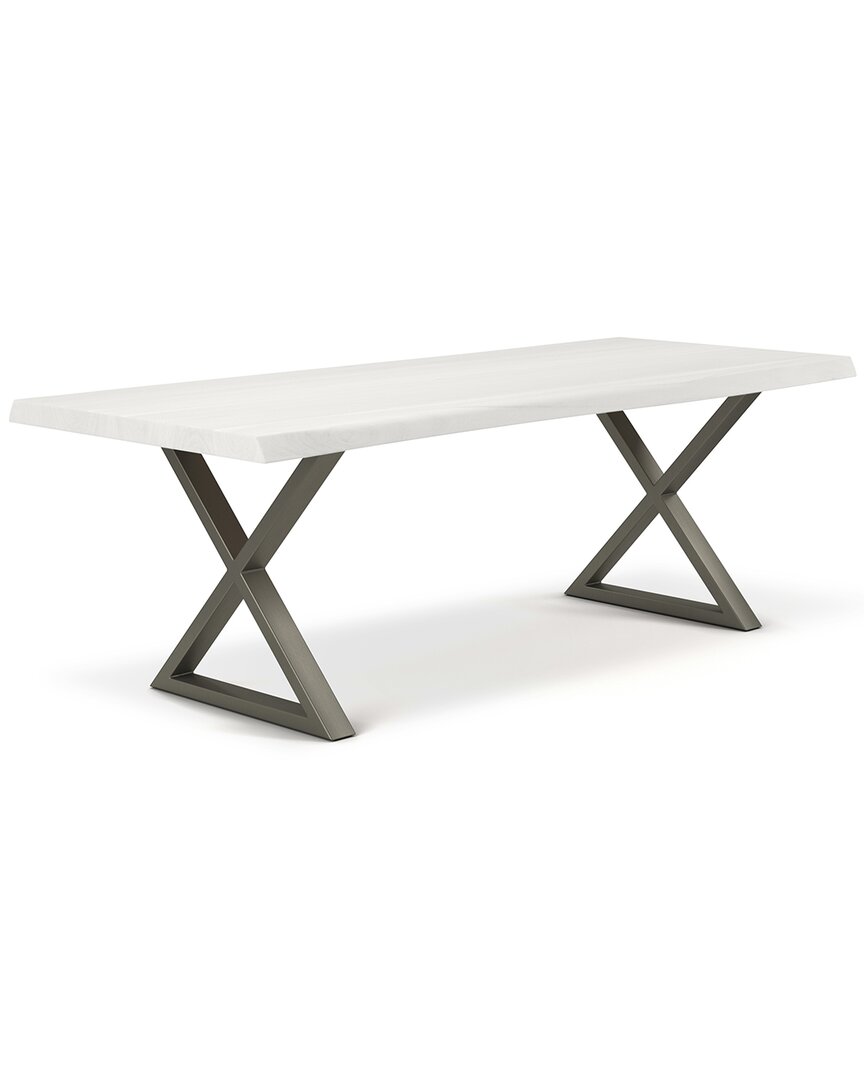 Shop Urbia Brooks 116in X Base Dining Table In White