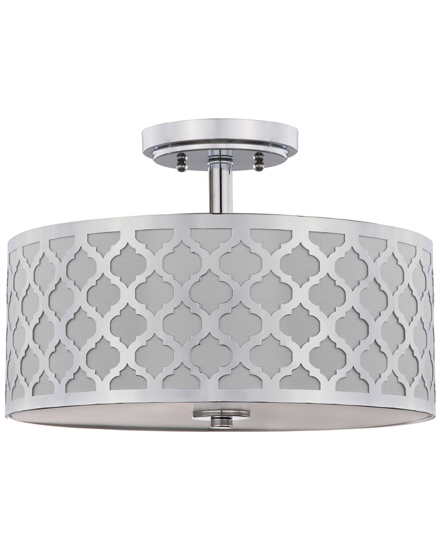 Safavieh Kora Quatrefoil 3 Light 15-inch Dia Chrome Flush Mount