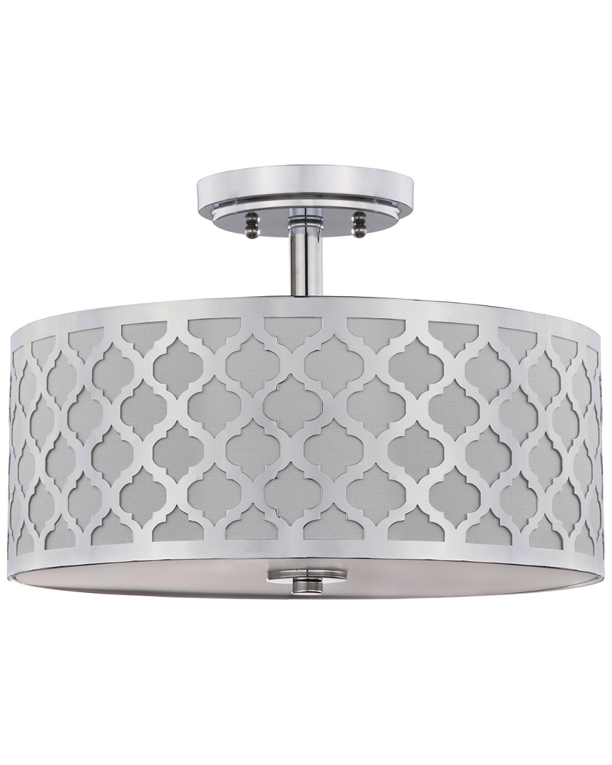 Shop Safavieh Kora Quatrefoil 3 Light 15-inch Dia Chrome Flush Mount