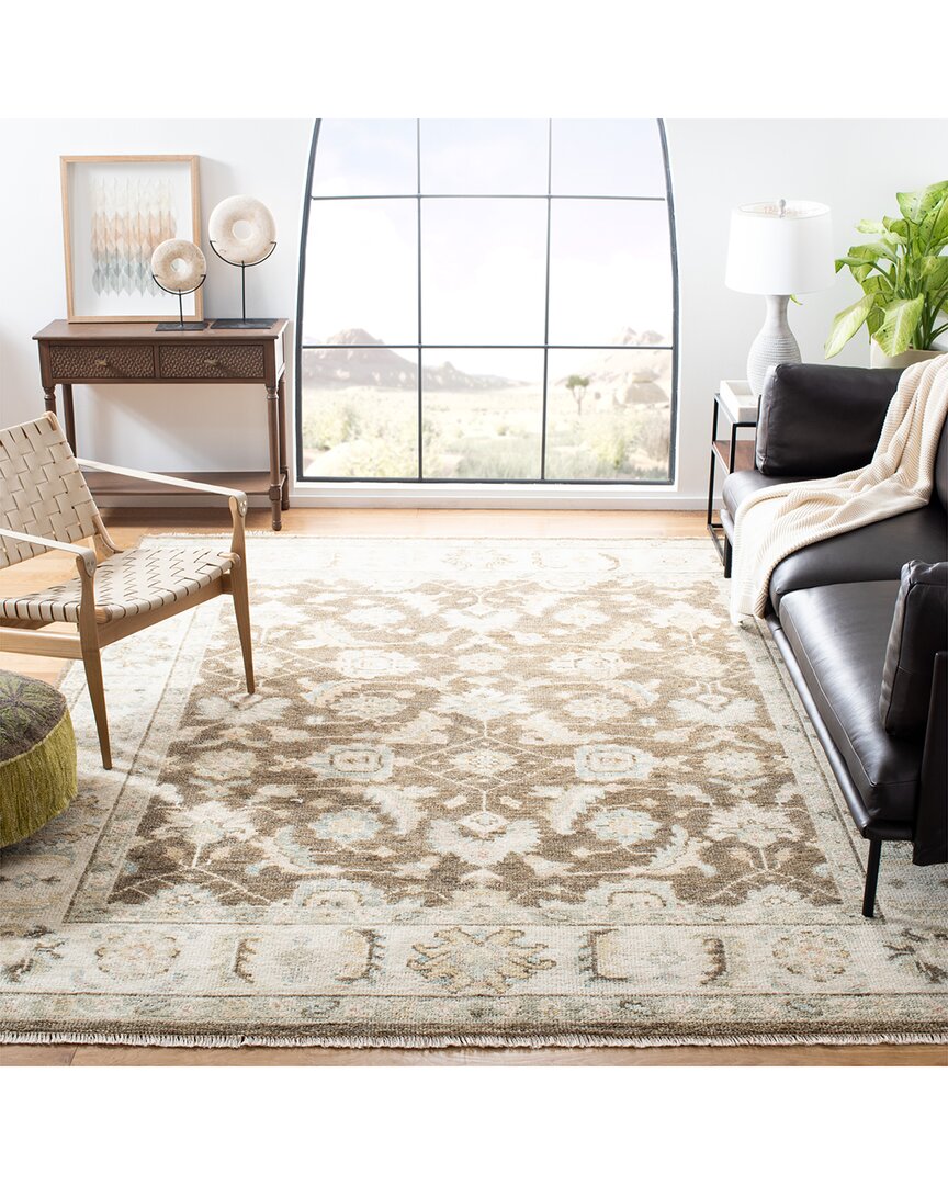 Safavieh Samarkand Hand Knotted Wool-blend Rug In Beige