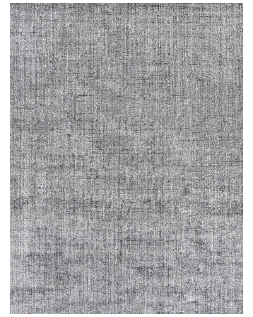 Exquisite Rugs Robin Hand-loomed New Zealand Wool & Bamboo Silk Area Rug In Charcoal