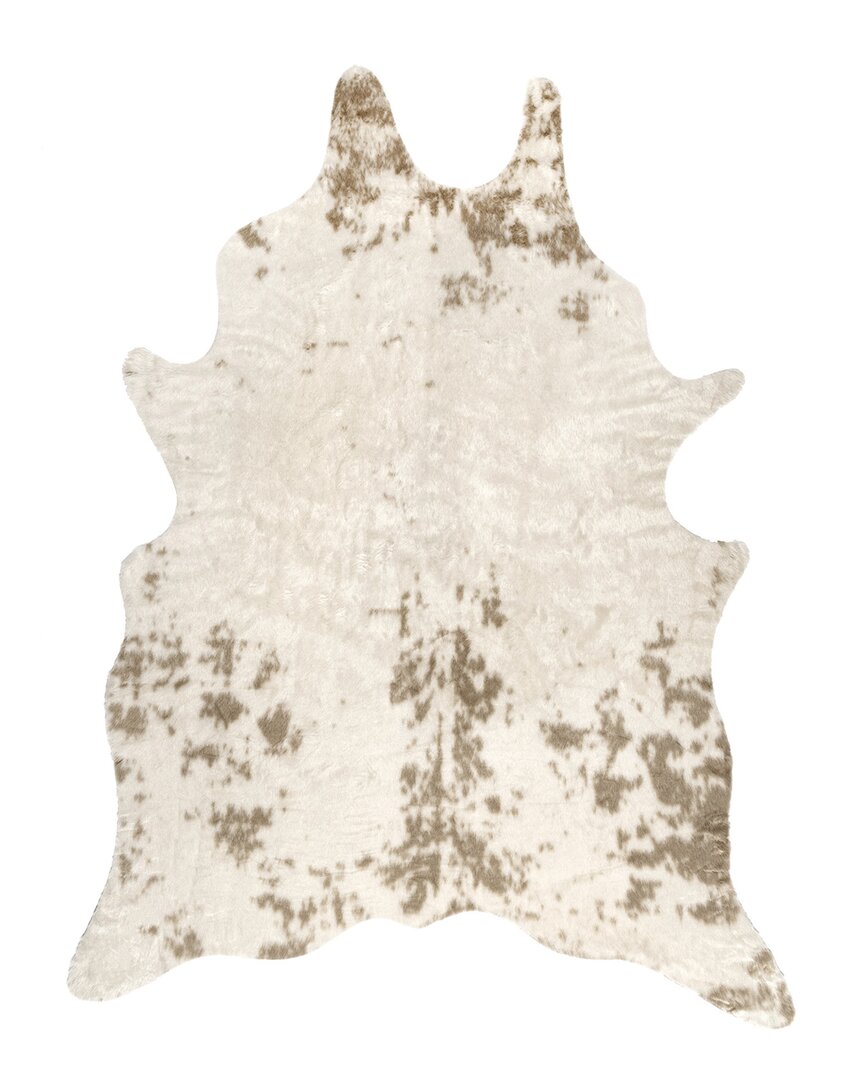 Nuloom Marcia Cowhide Washable Rug In Ivory