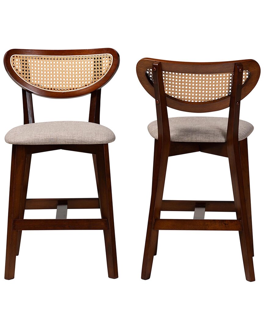 Baxton Studio Dannell Mid-century Modern 2pc Dining Chair Set