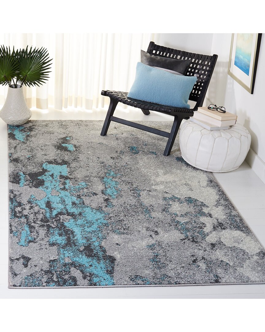 Safavieh Adirondack Griselle Power Loomed Rug Turquoise / G In Gray